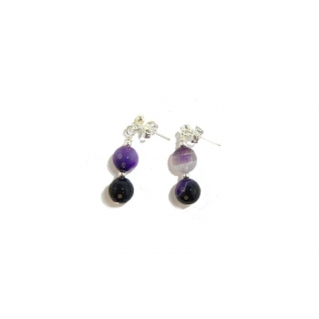 Purple Drop Agate Earrings Purple Drop Agate Earrings